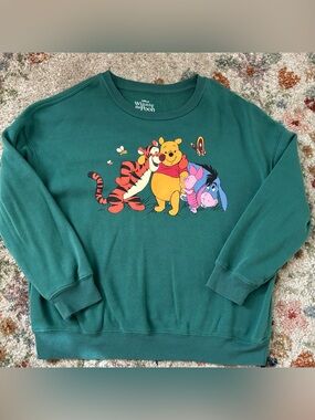 Women’s Green Disney Winnie the Pooh Graphic Crewneck